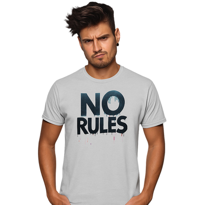 No Rules. Just Hustle PrintPromp pure cotton T-Shirt