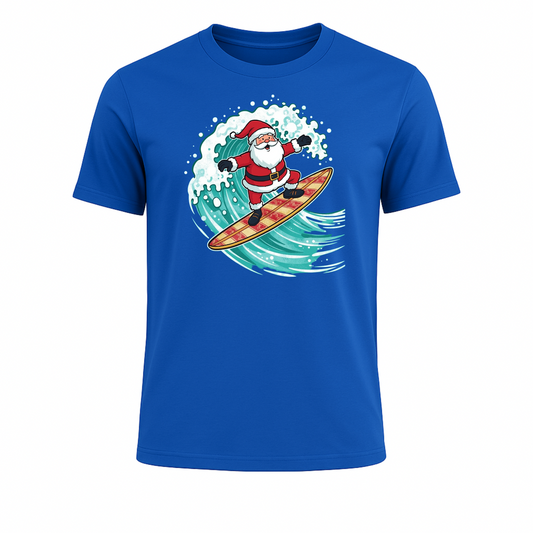 Surfing Santa Christmas T-Shirt