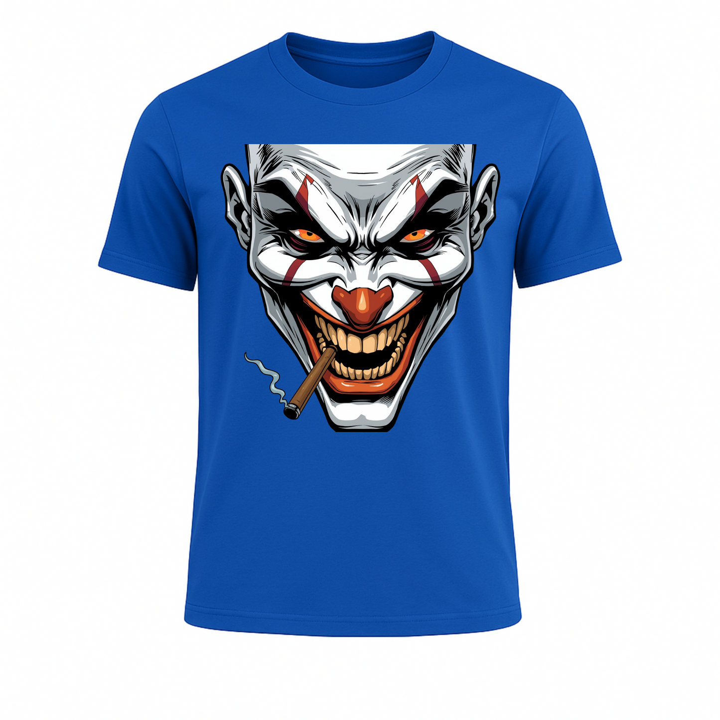 Smoking Joker - Super expressive smoking Joker T-Shirt from PrintPromp AI