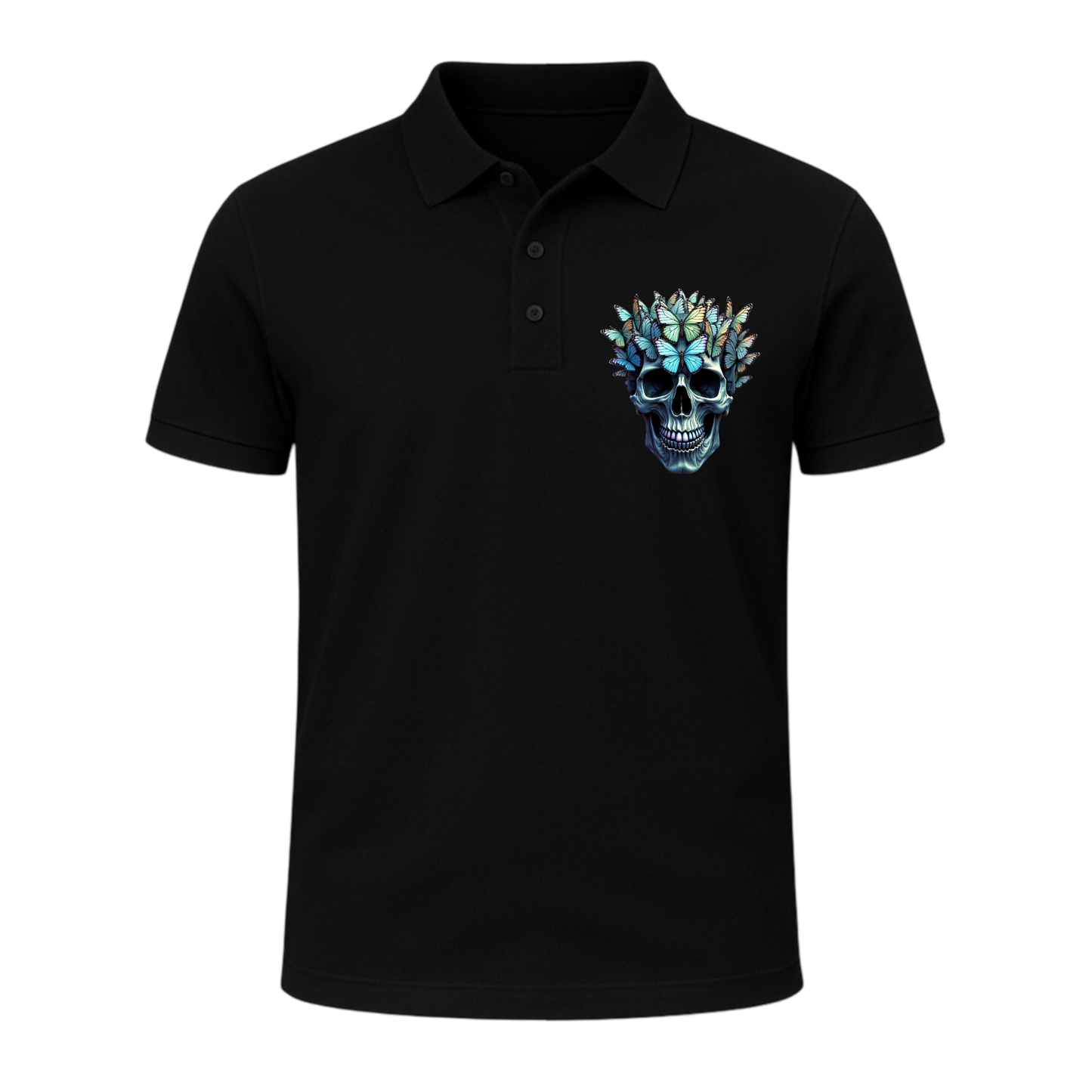 Butterfly Skull T-Shirt Polo