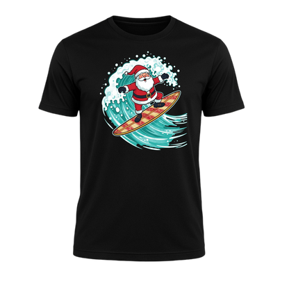 Surfing Santa Christmas T-Shirt
