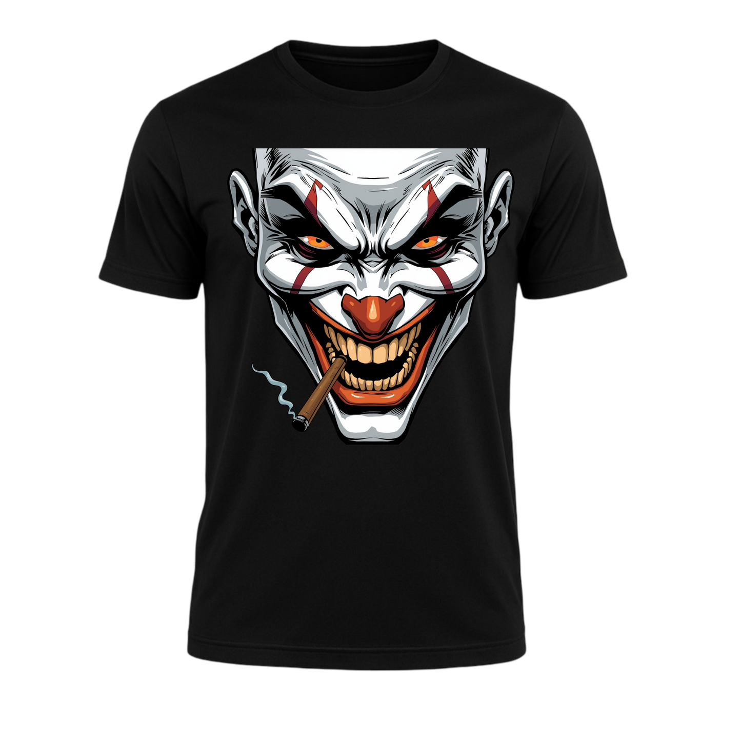 Smoking Joker - Super expressive smoking Joker T-Shirt from PrintPromp AI