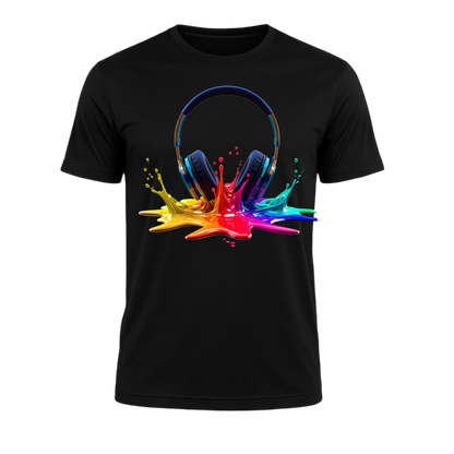 Headset - Bursting colors headset with prominent PrintPromp colors