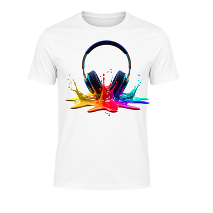 Headset - Bursting colors headset with prominent PrintPromp colors